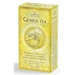 It strengthens blood circulation in the brain, has a beneficial effect on improving memory and mental concentration. Ingredients: ginkgo, gergo flower, Chinese tea (true green tea), rosehip rose, white willow bark, sage