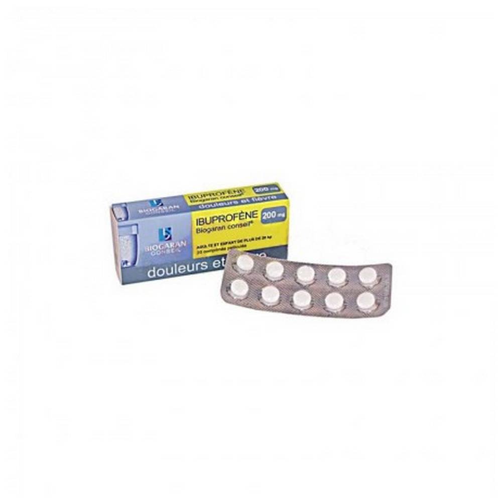 ibuprofene 200 mg biogaran 20 tablets Ibuprofen blocks the production and release of chemicals into the body that cause pain and inflammation.