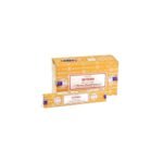 Shrinivas Satya Myrrh Indian incense sticks with a pleasant, sharp, bitter, typically resinous scent of sacred myrrh (part of incense in ancient times) is suitable for inducing a pleasant moment for rest, relaxation, relaxation of the mind and meditation.