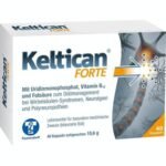 Keltican forte capsules (pack size: 40 pcs) are used for the dietary treatment of spinal syndromes, neuralgias and polyneuropathies.