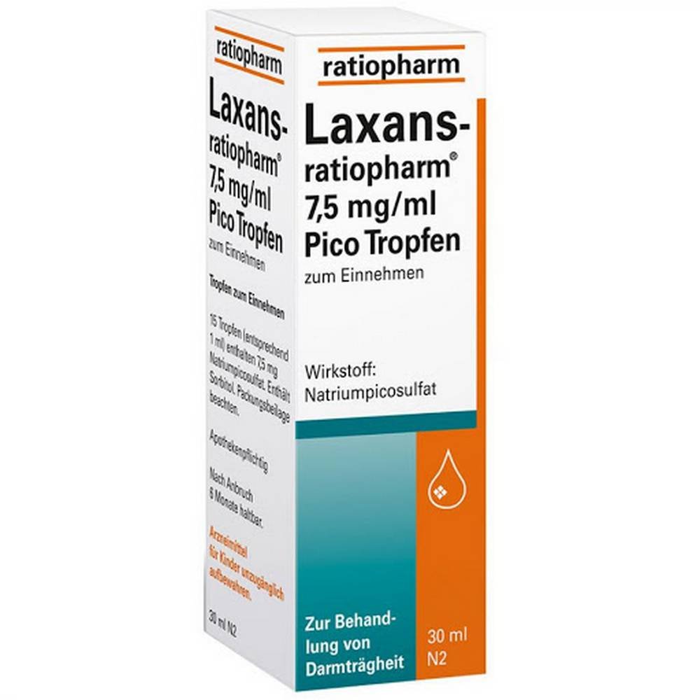Лаксанс-ратиофарм 7,5 мг / мл Пико капли пероральные, Laksans-ratiofarm .
