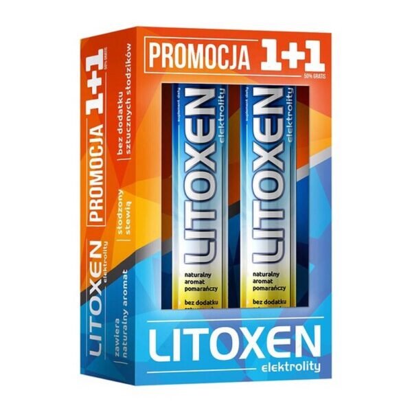 Litoxen - a dietary supplement containing ingredients to supplement the daily diet with electrolytes, hydrates and mineralizes the body. The product is intended for adults.