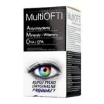 MultiOFTI - dietary supplement containing ingredients supporting proper vision. Product intended for adults. Lutein, zeaxanthin support the proper functioning of the eyes, protect the eyes against free radicals.