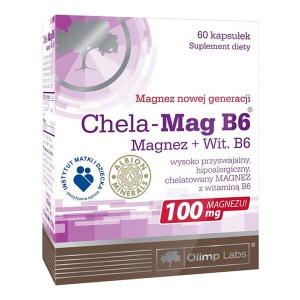 Chela-Mag B6  - a dietary supplement containing magnesium in the form of amino acid chelate and potassium in the form of potassium citrate. Magnesium supports the proper functioning of the muscles, supports the proper functioning of the nervous system, supports the maintenance of healthy bones and teeth.