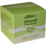 The olive oil body balm from the practical dispenser offers gentle care for dry and sensitive skin. When it came to the recipe, Dr. Theiss Naturwaren GmbH consciously focuses on tried and tested ingredients. The focus is on high-quality natural olive oil, which supplies the stressed skin with moisture and nutrients.
