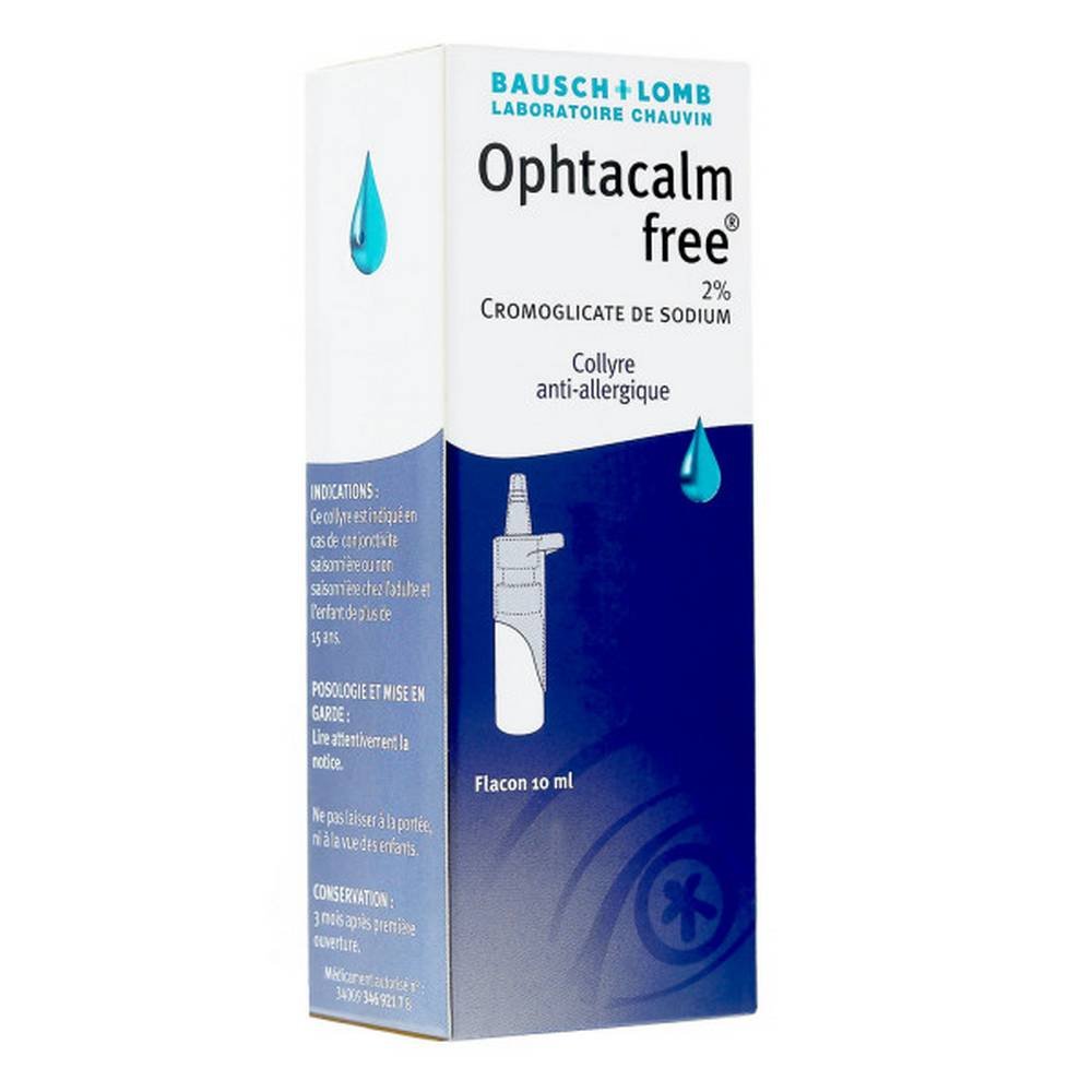 ophtacalmfree 2 eye drops 10ml Это капли показано у взрослых и детей старше 15 лет в случае, если конъюнктивит аллергический сезонный или не сезонный (узнаваемый глазами и/или опухшие веки, красные глаза, которые кусают или larmoient).