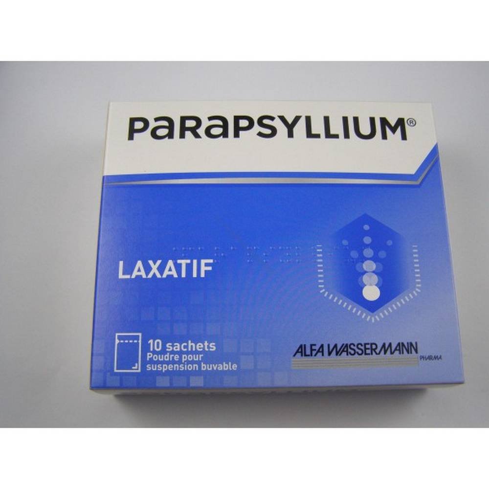 parapsyllium powder oral suspension in sachets 30 sachets 10g All laxatives, lubricants work by facilitating the dispensing of stools with the help of the body "fat" (liquid paraffin).