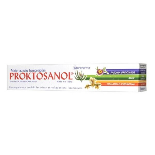 Proctosanol, anti-haemorrhoidal ointment is a homeopathic medicine that is applied to the skin on internal and external anal haemorrhoids (haemorrhoids) with burning and soreness.