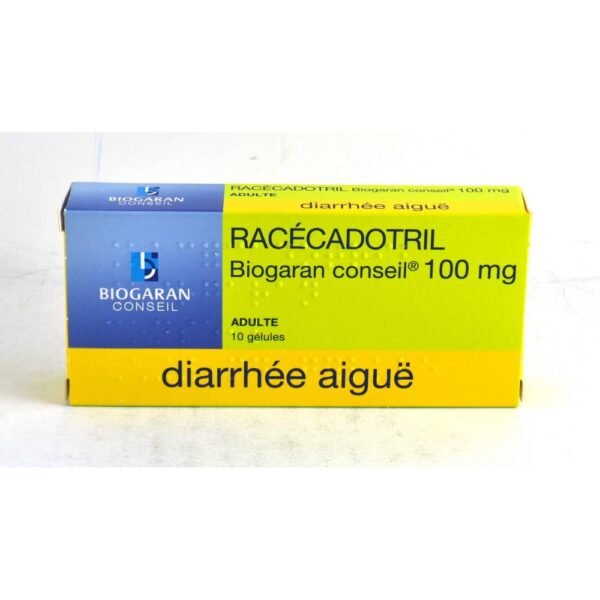 RACECADOTRIL 100 mg Biogaran TIP diarrhea is a medicine indicated in the treatment of symptomatic and short-term diarrhea (acute) by the number of passengers (from 15 years) in adults in addition to dietary measures.