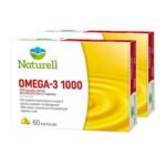 Naturell Omega-3 1000 is a dietary supplement containing high-quality and concentrated oil from small cold-water fish, high in omega-3 fatty acids. The preparation is standardized to contain at least 65% of EPA and DHA acids. The omega-3s in Naturell Omega-3 1000 are in the form of triglycerides, which is the form naturally found in fish. Thanks to this, they can be better absorbed by the human body.