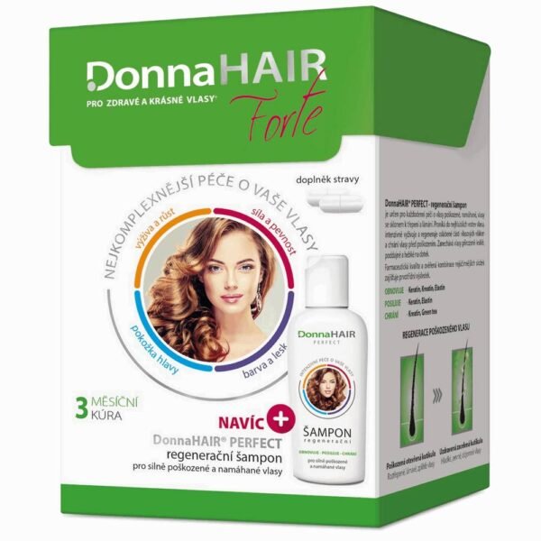 Donna HAIR состоит из идеального сочетания эффективных витаминов и веществ, которые отлично влияют на питание волос и кожи.