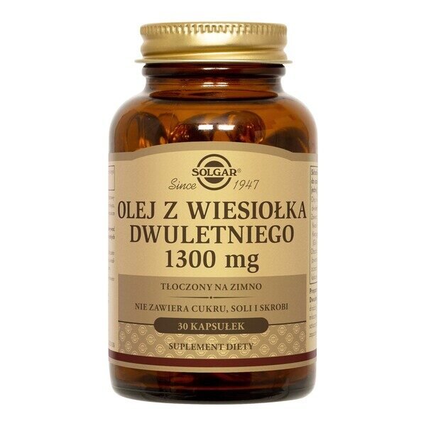 Evening primrose oil 1300 mg - dietary supplement. Pregnant women, nursing mothers and people taking medication or ill people should consult a doctor before taking the preparation.