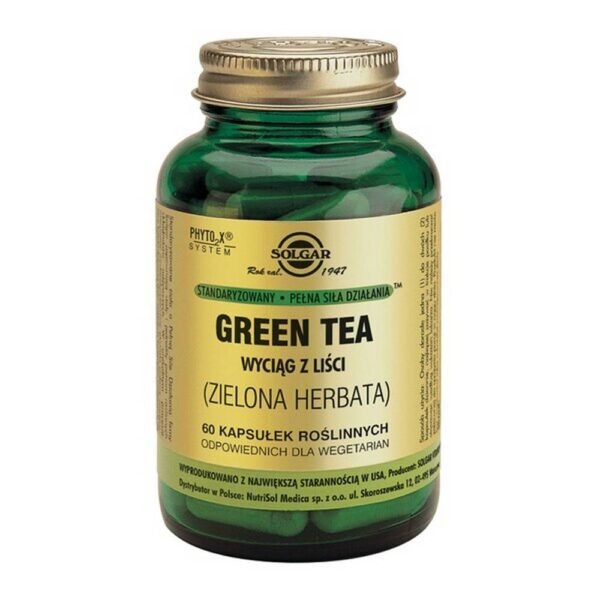 Solgar GREEN TEA (green tea leaf extract) - a dietary supplement intended for adults.