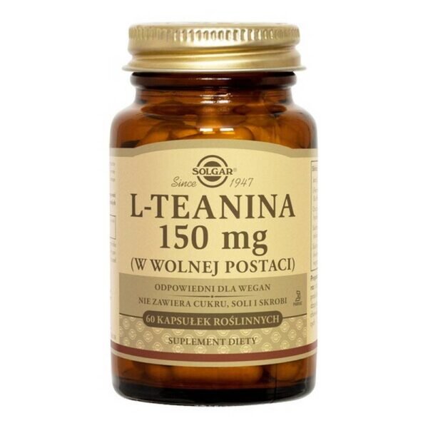 L-Theanine 150 mg (free form) - dietary supplement. L-theanine is an amino acid that is found almost exclusively in green tea and is now gaining popularity as an alternative to sedative and relaxing agents.