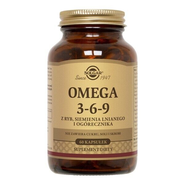 Omega 3-6-9 from fish, linseed and borage - dietary supplement.Pregnant women, nursing mothers and people taking medication or sick people should consult a doctor before taking the preparation