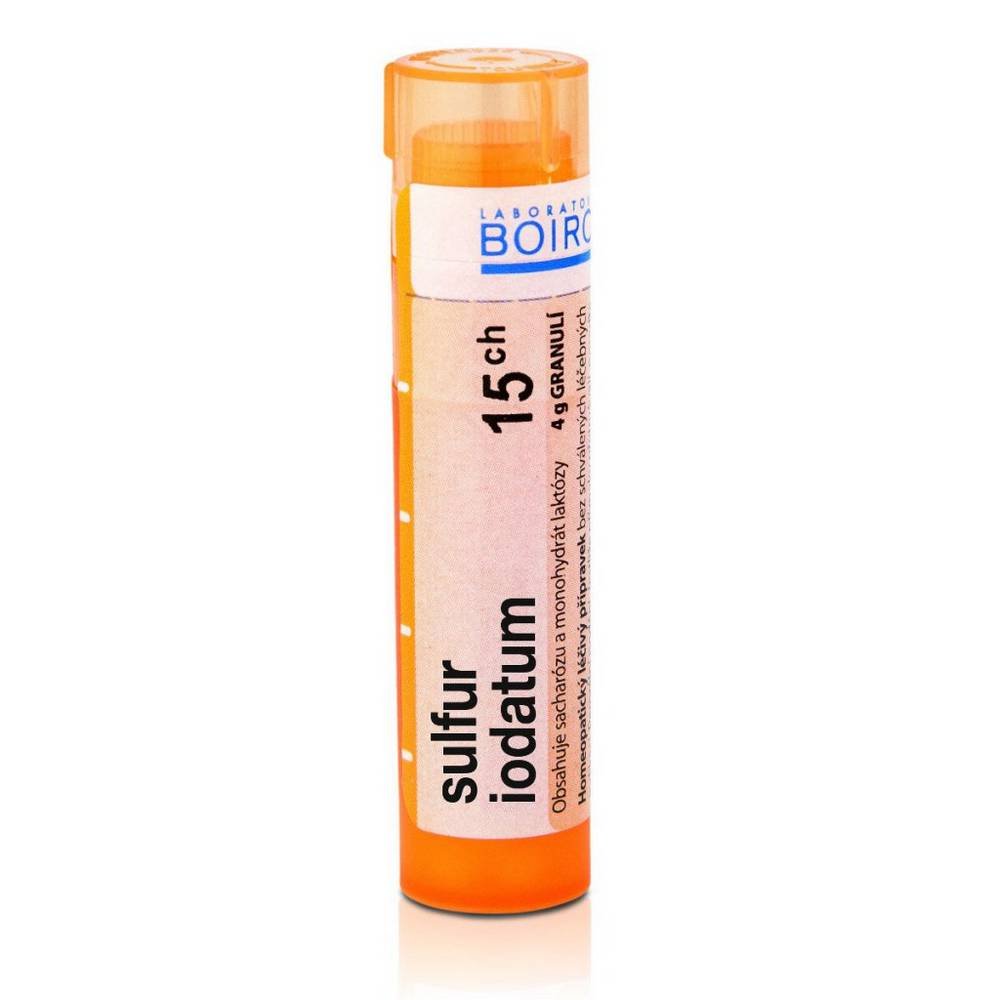 sulfur ch15 granules 4g Homeopathic medicinal product without approved therapeutic indications. Oral administration. Contains sucrose and lactose monohydrate.