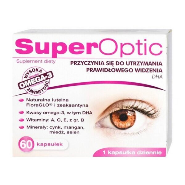 SuperOptic - a dietary supplement containing ingredients that affect proper vision. The product is intended for adults.