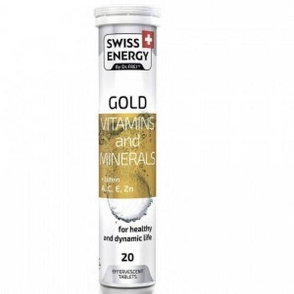 Dietary supplement, developed in Switzerland. The GOLD vitamin complex contains essential vitamins and minerals that the human body needs. Lutein is known for its positive effect on improving vision.