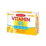 Vitamin D3 in Terezia Vitamin D3 helps maintain healthy bones and joints. It has a positive effect on the immune system and promotes proper muscle function.