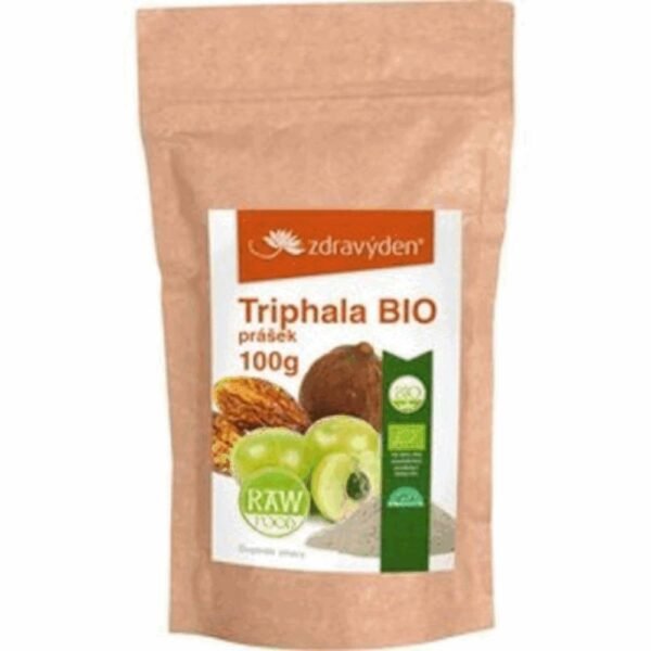 BIO and RAW triphala powder Healthy Day is a traditional combination of three fruits amalaki, bhibitaki and haritaki.