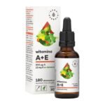 Vitamin A + E - a dietary supplement containing vitamin E from sunflower seeds and retinyl palmitate dissolved in olive oil. Product intended for adults.
