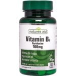 Vitamin B6 - 100mg (pyridoxine), helps to reduce fatigue and exhaustion and to regulate hormonal activity.