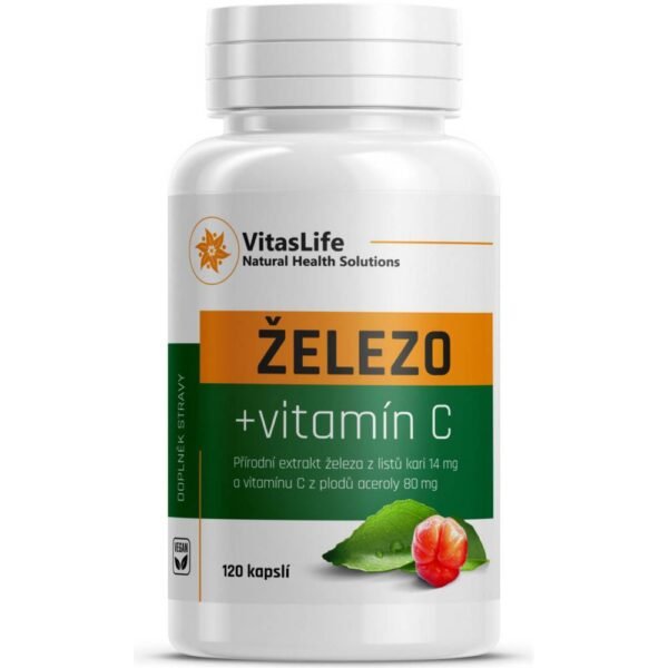 VitasLife Iron + Vitamin C is a 100% natural product compared to conventional supplements. One capsule meets the daily recommended dose of both iron and vitamin C.