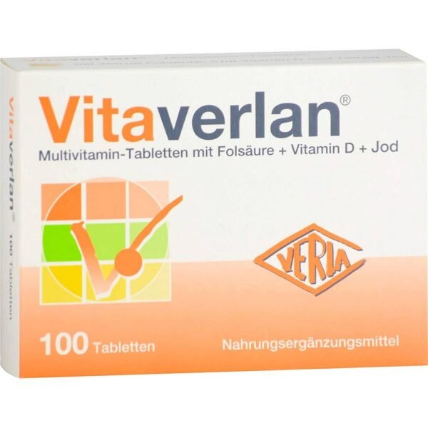 The Vitaverlan® food supplement is a multivitamin tablet with essential vitamins and the important trace element iodine.