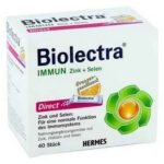 Food supplement with sweeteners and orange flavor.