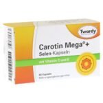 Food supplement with beta-carotene, vitamin C and E as well as selenium.
