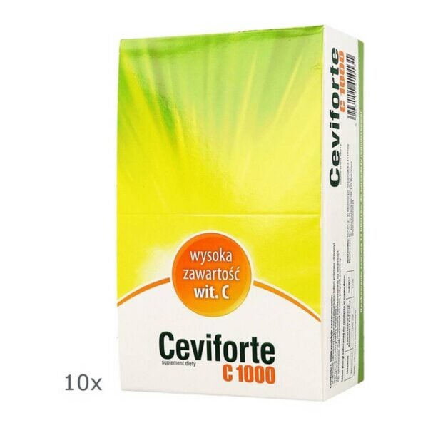 Ceviforte C 1000 - dietary supplement. The kit contains 10 packs of 150 capsules (15 blisters of 10 capsules), a total of 1,500 capsules of Ceviforte C! Ceviforte C1000 supplements vitamin C deficiency in the diet in the case of its low supply.
