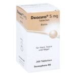 For the prevention and treatment of a biotin deficiency, the treatment of a biotin deficiency in the very rare biotin-dependent multiple carboxylase deficiency.