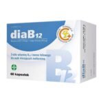 DiaB12 - пищевая добавка, содержащая витамин B12 и фолиевую кислоту, предназначенная для дополнения ежедневного рациона людей, принимающих метформин. Продукт предназначен для взрослых.