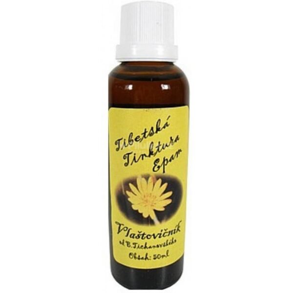 Natural herbal tincture EPAM Vlaštovičník, intended only as a dietary supplement. Suitable for eczema, fungi, etc.