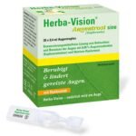 For wetting of stressed or irritated eyes with precious herbal ingredients.