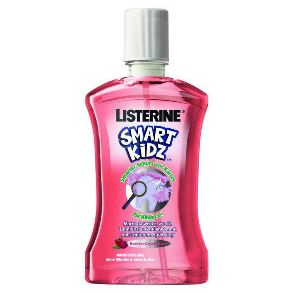 listerine smart kidz berry 500 ml Ополаскиватель для рта с ягодным вкусом, удобный для детей.