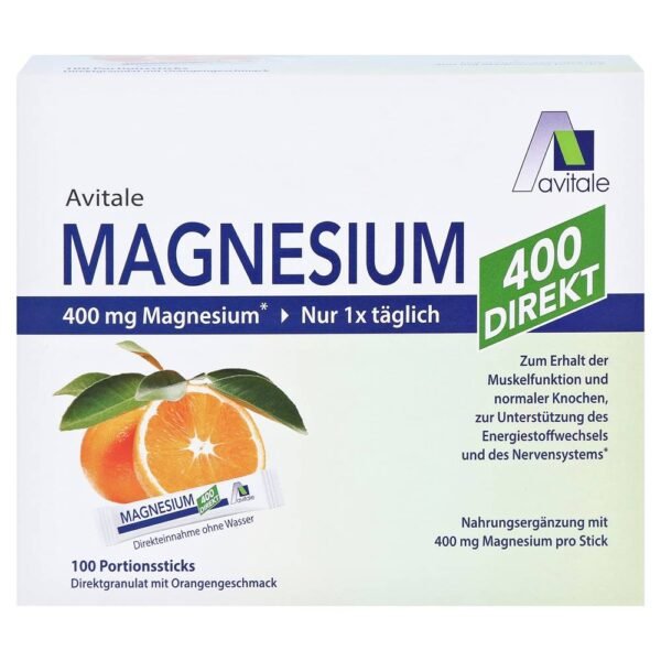 Direct granules can be taken without water with a pleasant orange taste.