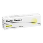 With yeast infections of the oral mucosa (oral thrush).