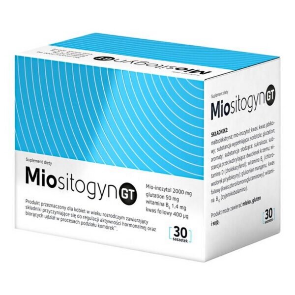 Miositogyn GT - a food supplement in the form of a powder for dissolving, intended for women of childbearing age.