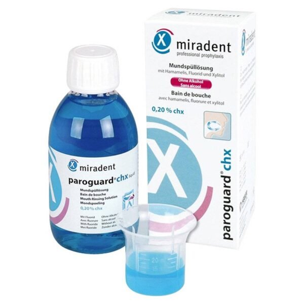 Ready-to-use mouthwash solutions with 0.20% chlorhexidine digluconate and fluoride.