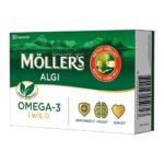 Mollers Algi - a dietary supplement containing omega-3 fatty acids, vitamin D and algae capsule shells. The product is intended for adults and children over 3 years of age. DHA acid affects the proper functioning of the brain and proper vision