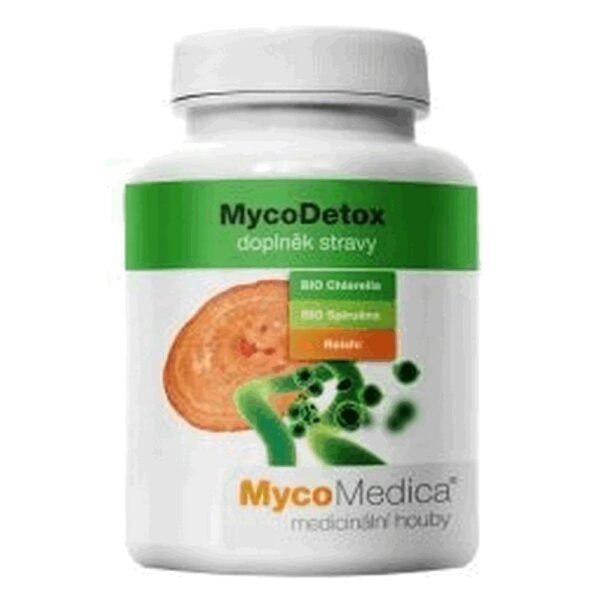 Mycodetox effective combination of special reishi fungus and algae spirulina and chlorella. It detoxifies the organism and supports its natural defenses.