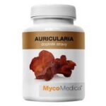 The Auricularia mushroom, or Judas' ear or hairy ear, contains minerals, vitamins, beta glucans and fiber.