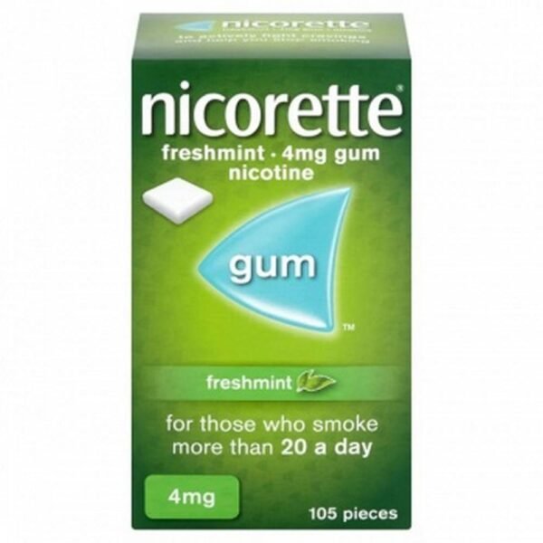 Chewing gum containing active ingredients for the treatment of tobacco addiction.