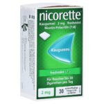 Chewing gum containing active ingredients for the treatment of tobacco addiction.