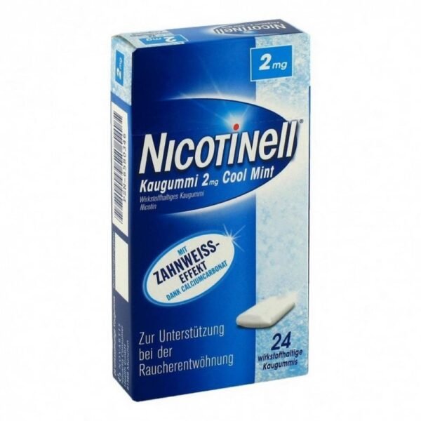 Chewing gum containing active ingredients for the treatment of tobacco addiction.