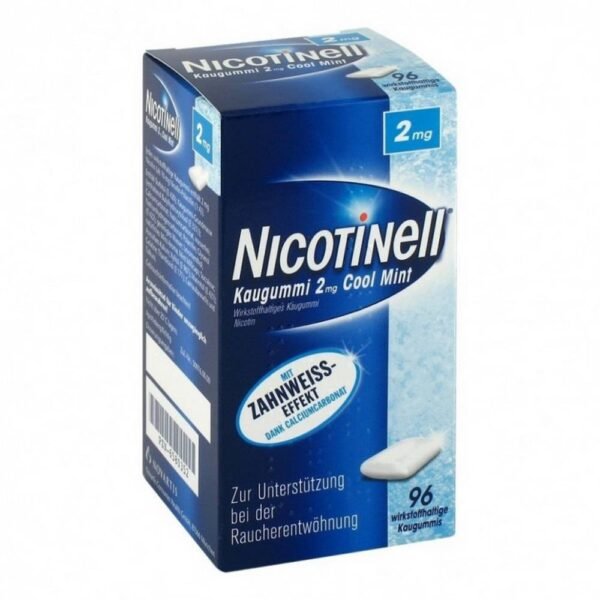 Chewing gum containing active ingredients for the treatment of tobacco addiction.
