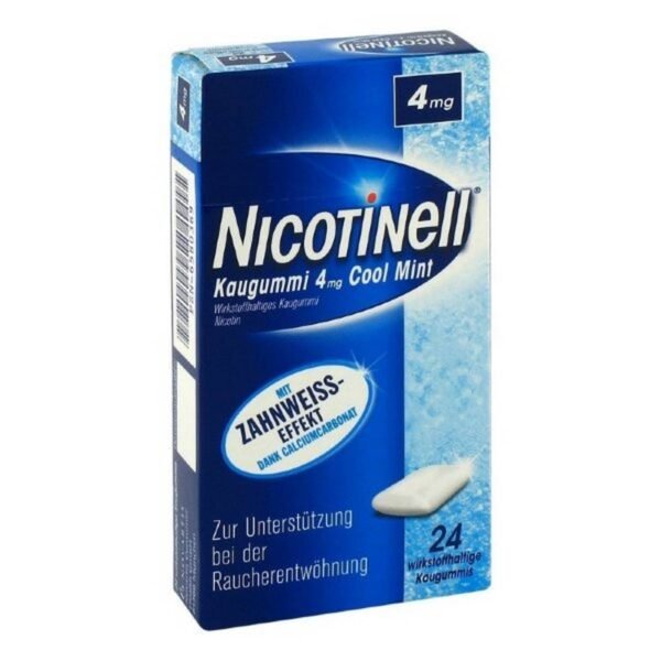 Chewing gum containing active ingredients for the treatment of tobacco addiction.