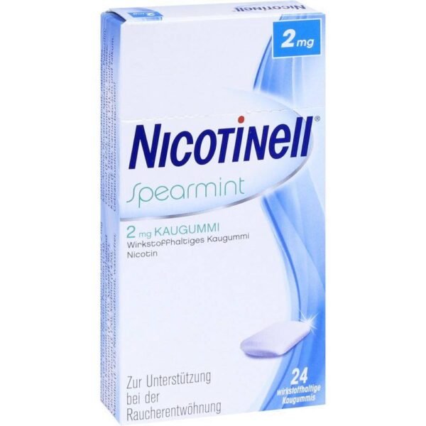 Chewing gum containing active ingredients for the treatment of tobacco addiction.
