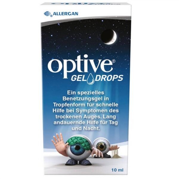 Special wetting gel in the form of drops for quick relief for symptoms of dry eye.